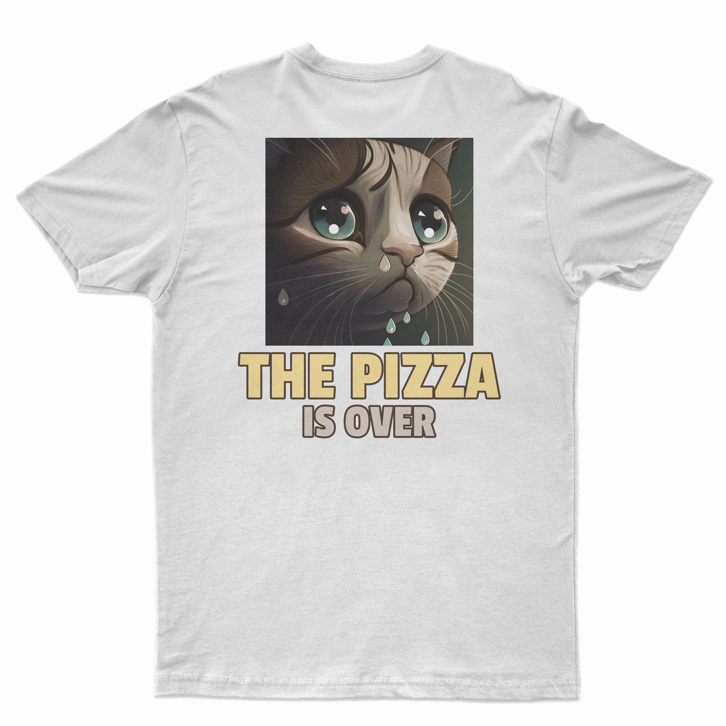 The pizza is over T-shirt