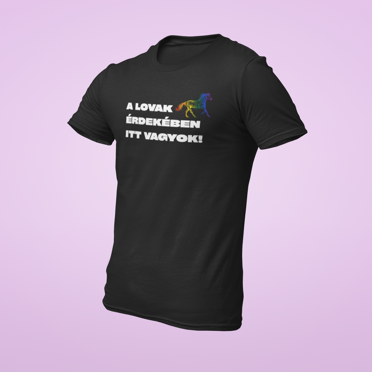 ZShowTime karcsúsított férfi póló - A lovak érdekében itt vagyok!