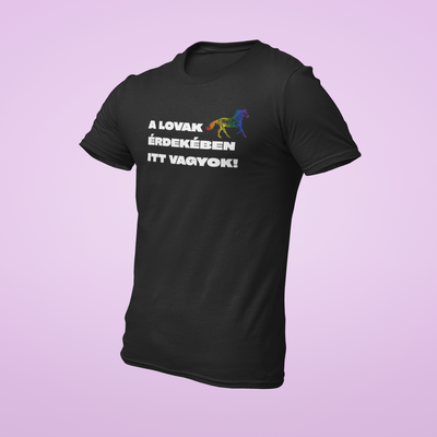 ZShowTime karcsúsított férfi póló - A lovak érdekében itt vagyok!