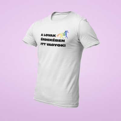 ZShowTime karcsúsított férfi póló - A lovak érdekében itt vagyok!