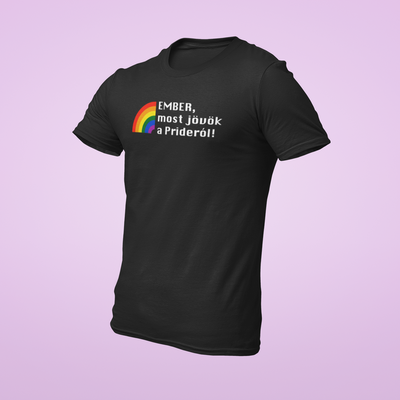 ZShowTime karcsúsított férfi póló - Ember, most jövök a Prideról!