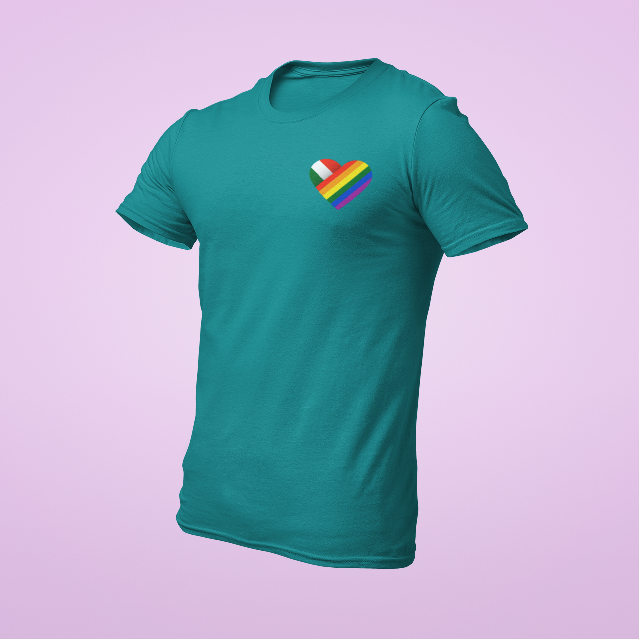 ZShowTime karcsúsított férfi póló - HUN Pride Szív