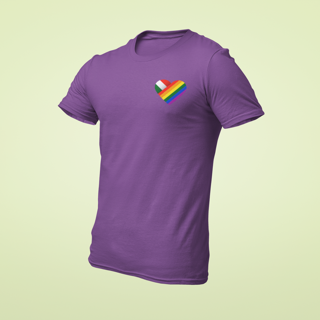 ZShowTime karcsúsított férfi póló - HUN Pride Szív