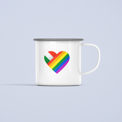 ZShowTime fém bögre - HUN Pride szív