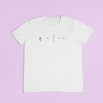 ZShowTime unisex póló - Rózsa + Herceg = Szív