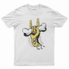 Hand holding bone T-shirt