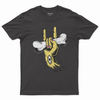 Hand holding bone T-shirt