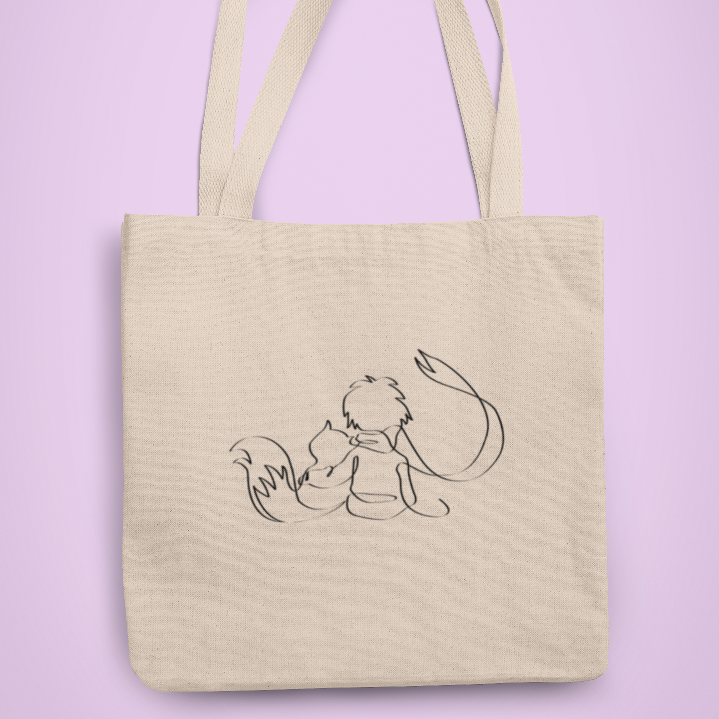 ZShowTime vászontáska - Kis Herceg és a Róka – Vonalrajz