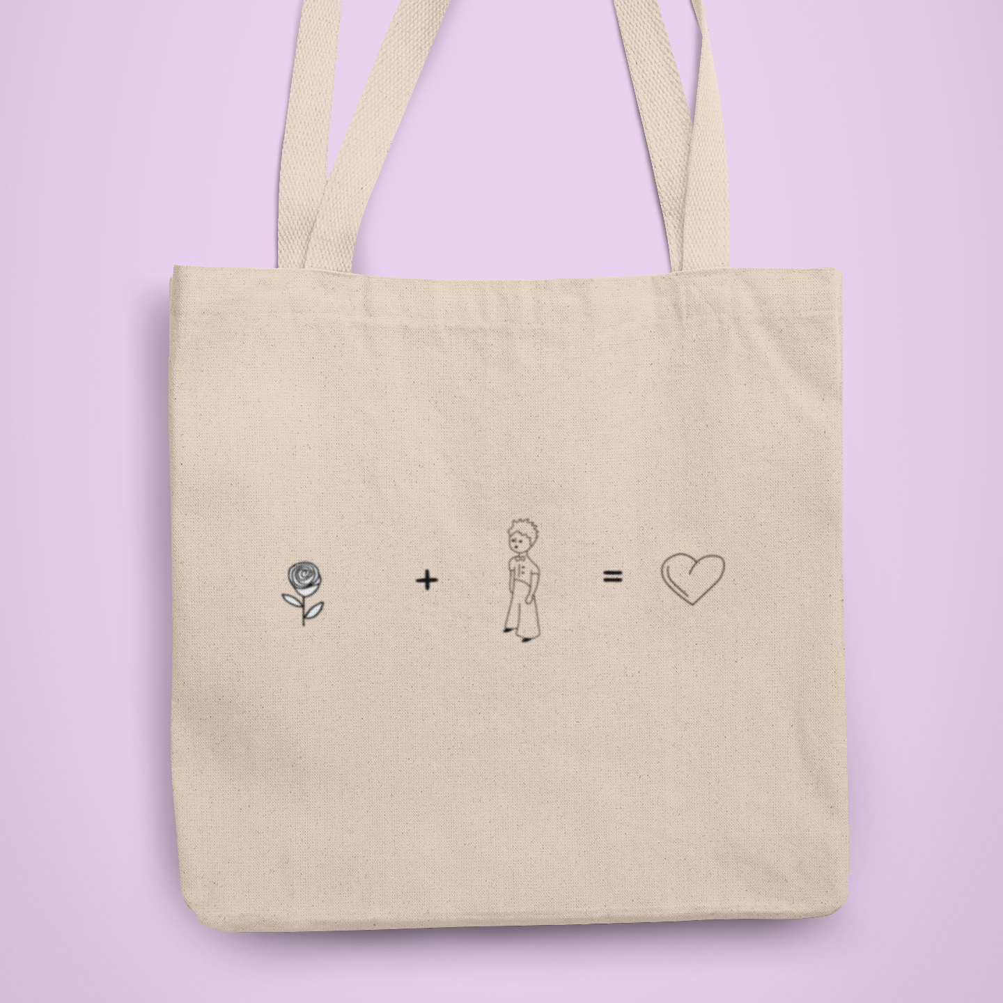 ZShowTime vászontáska - Rózsa + Herceg = Szív