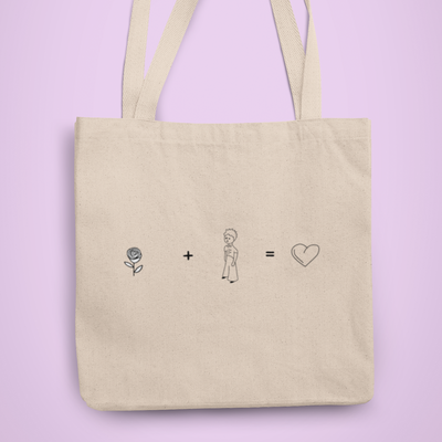 ZShowTime vászontáska - Rózsa + Herceg = Szív