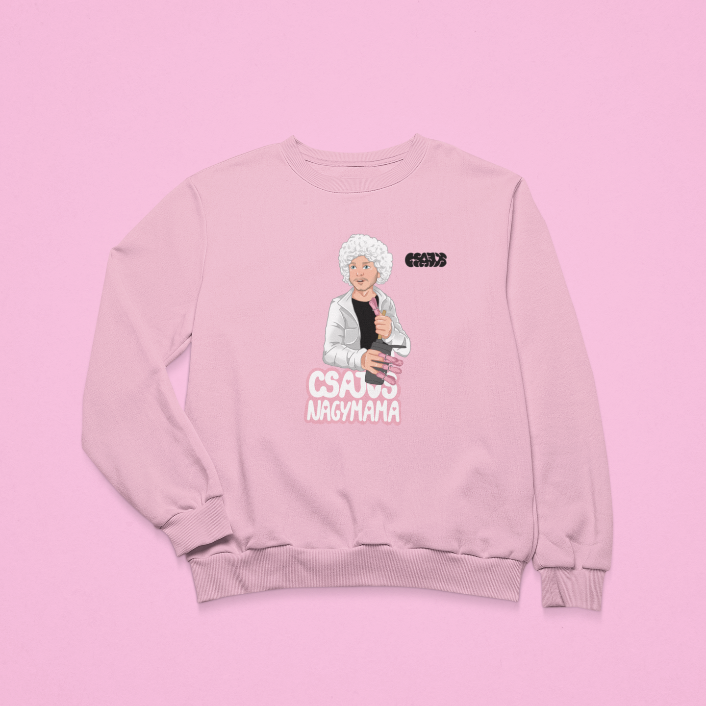 Orovecz Ádám - Csajos nagymama - Környakú unisex pulóver