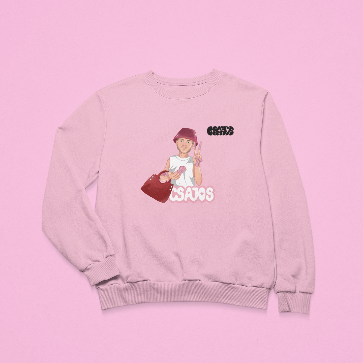 Orovecz Ádám - Kalapos Csajos - Környakú unisex pulóver