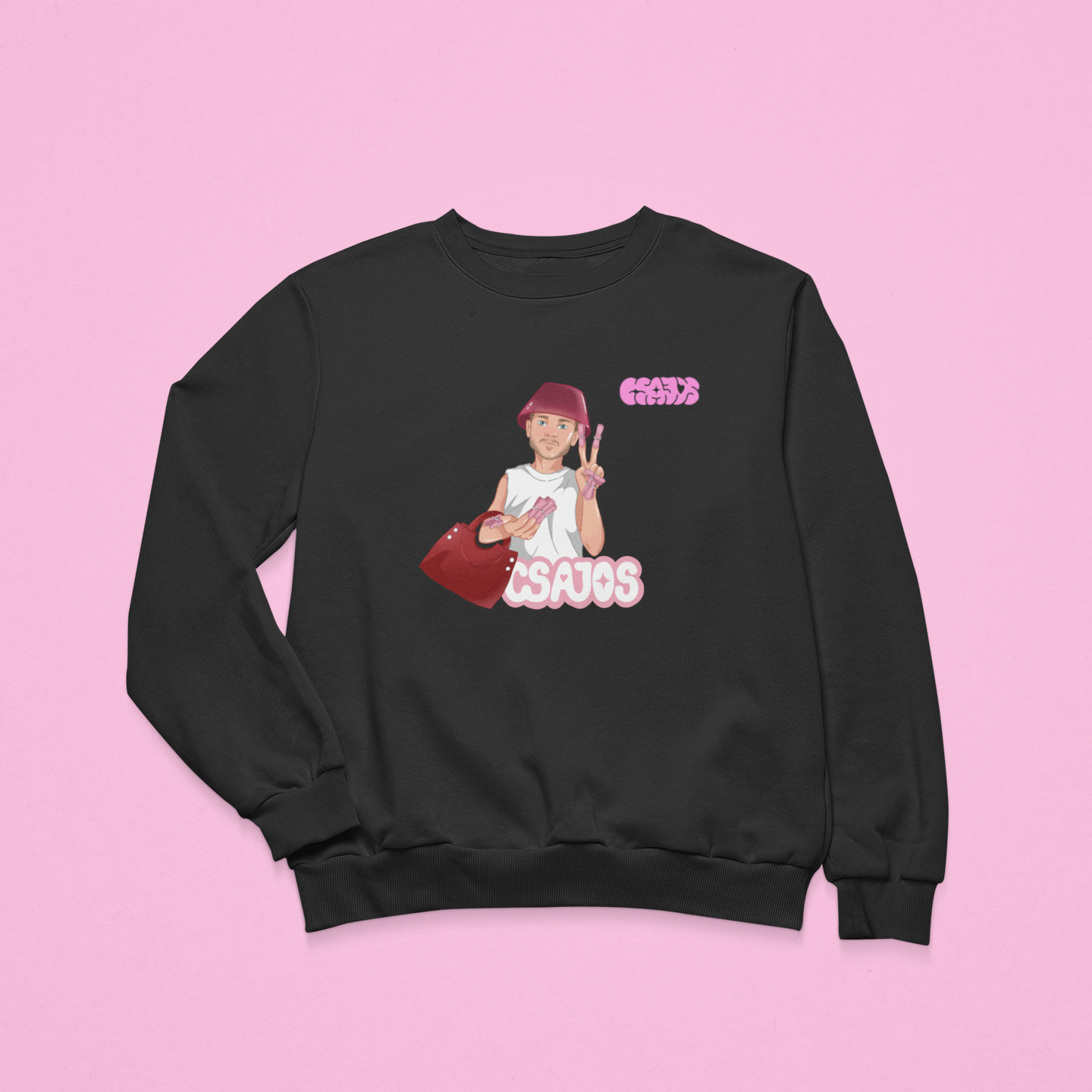 Orovecz Ádám - Kalapos Csajos - Környakú unisex pulóver