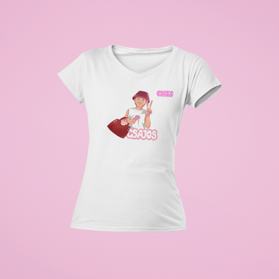 Orovecz Ádám - Kalapos Csajos- V nyakú női póló