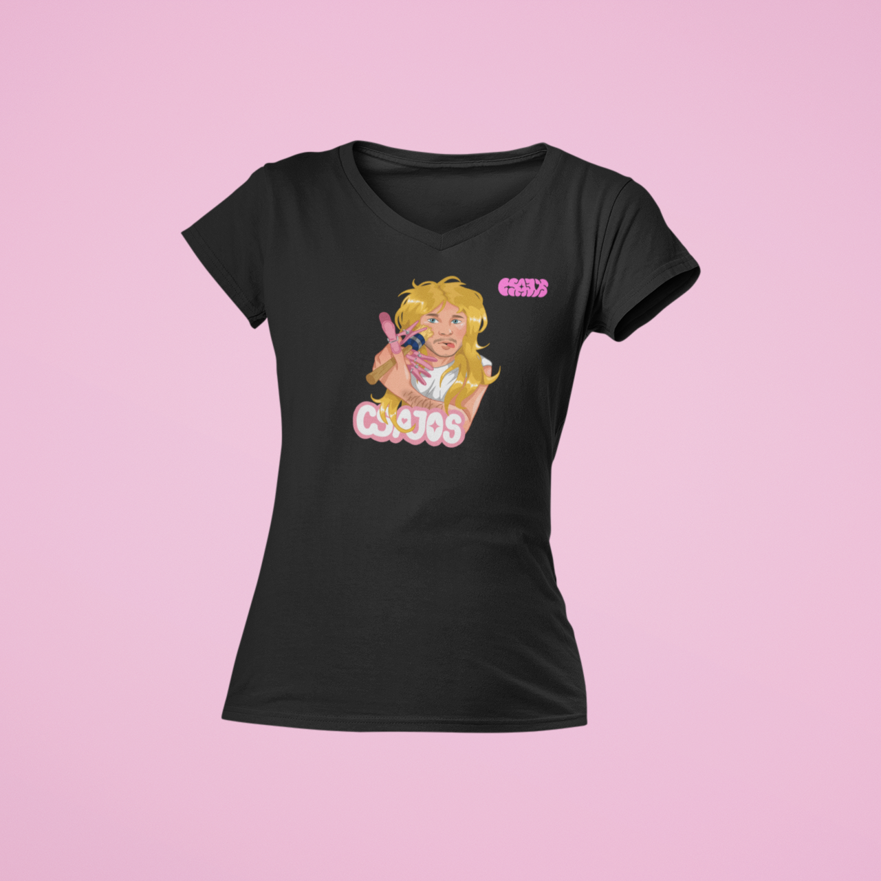 Orovecz Ádám - Ecsetes Csajos- V nyakú női póló