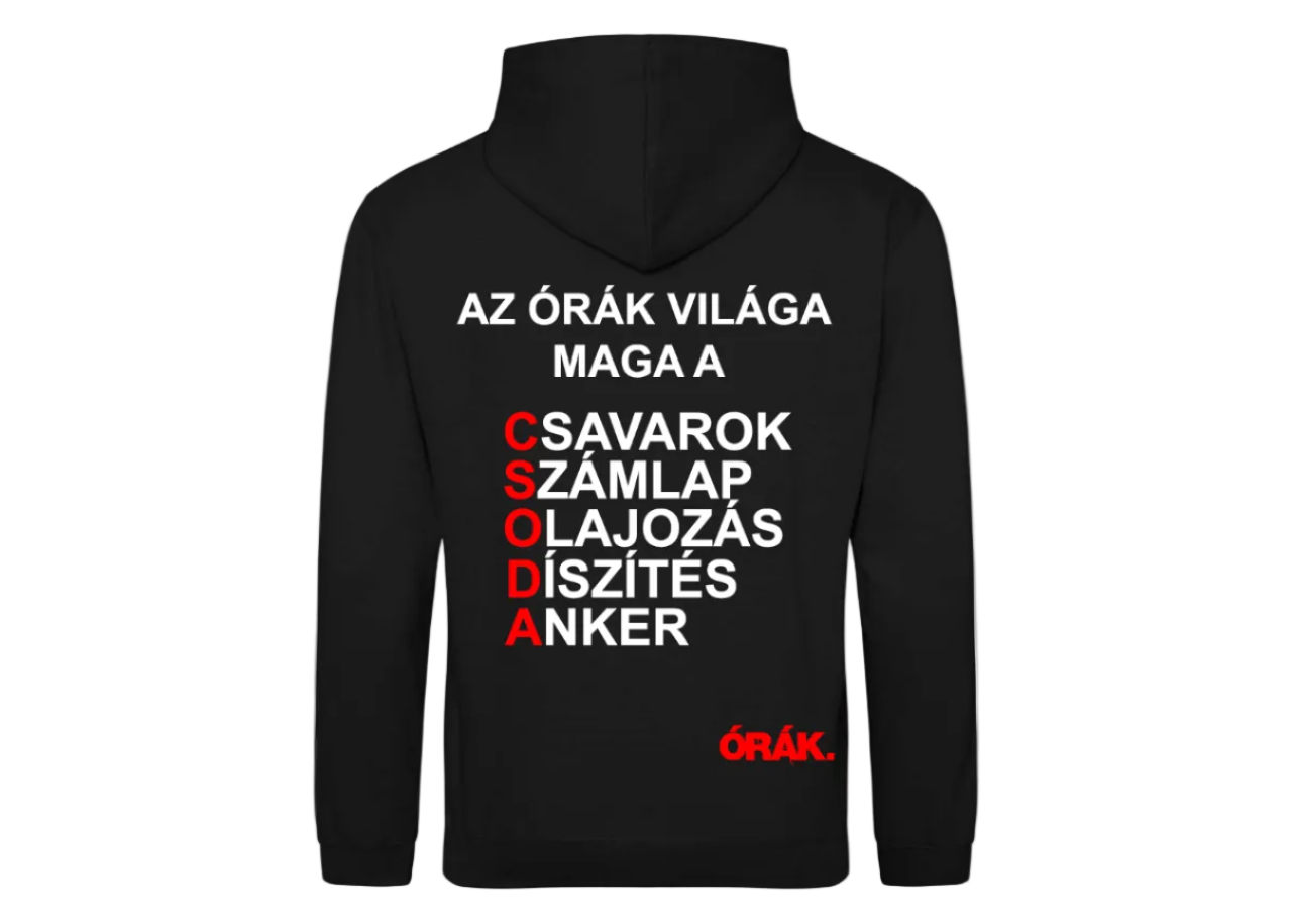 Beszéljünk Órákról - Csoda kapucnis pulóver