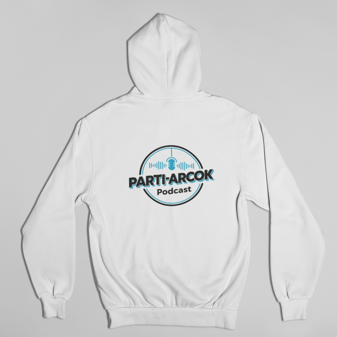 Parti Arcok Podcast - mellkas és hát logó unisex pulcsi