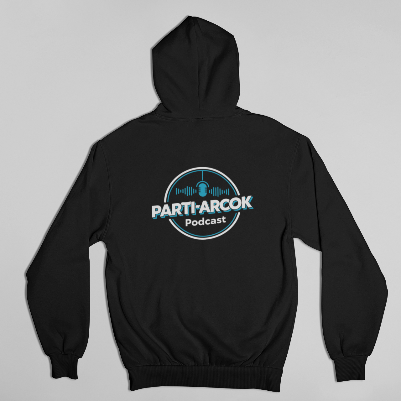 Parti Arcok Podcast - mellkas és hát logó unisex pulcsi