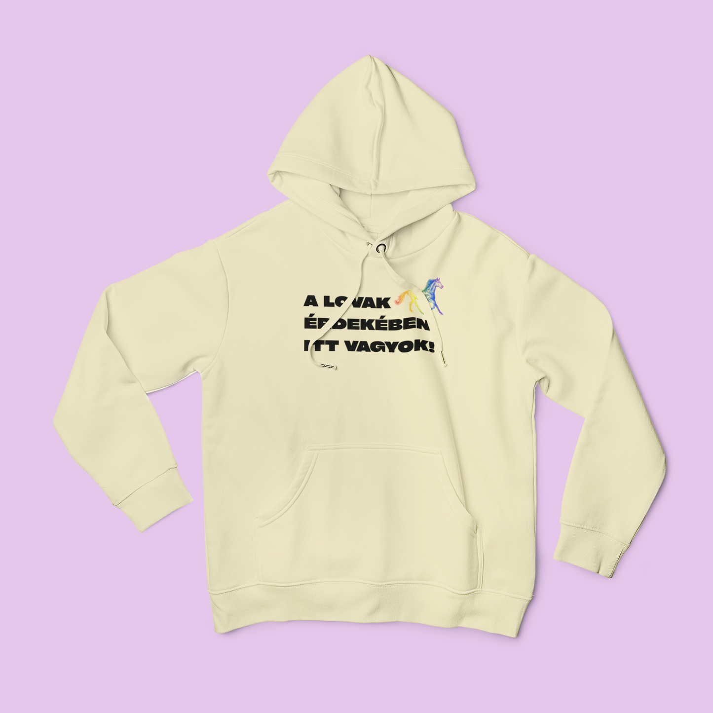 ZShowTime unisex kapucnis pulcsi - A lovak érdekében itt vagyok!