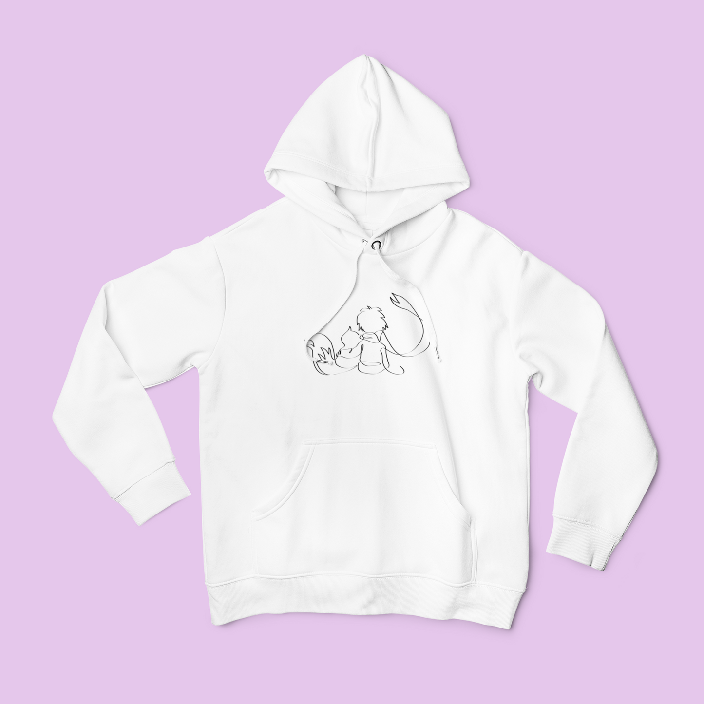 ZShowTime unisex pulóver - Kis Herceg és a Róka vonalrajz