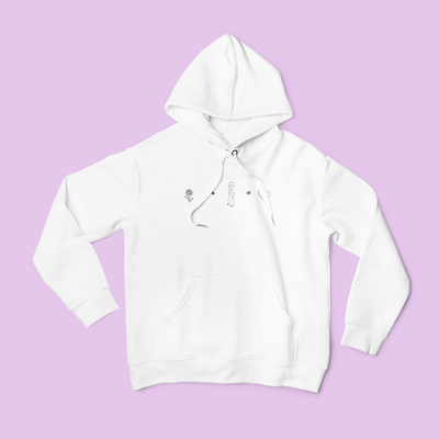 ZShowTime unisex pulóver - Rózsa + Herceg = Szív